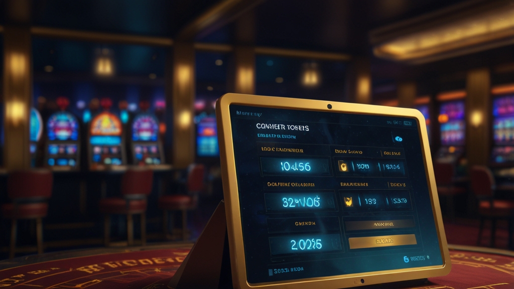 Bonus-Code-Feld an der Kasse in einem modernen dunklen Casino